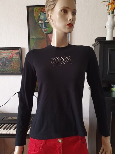 Oberteil schwarz mit glitzer - oberteil,