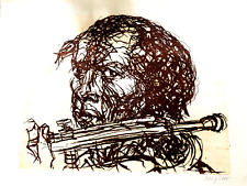 MAX UHLIG  Kopf Miles Davis  HAND-SIGNIERT, Radierung Bütten, datiert 2008