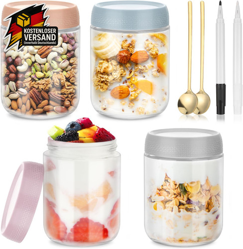 Meal prep gläser stück mit - 4,