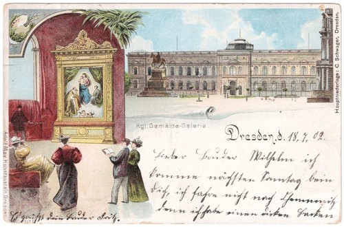 Alte litho dresden kgl - alte,