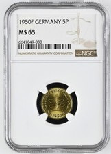 J 382 5 Pfennig von 1950 F