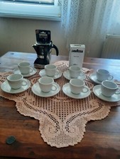 Bialetti Espressokocher 3 Tassen +250g Lavazza +8 Espressotassen Mit Unterteller