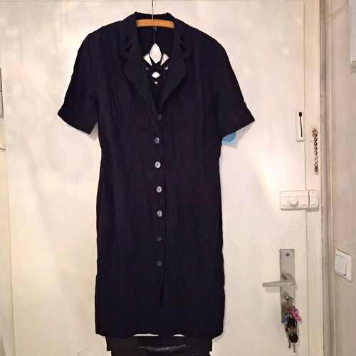 Damen hemdblusenkleid schwarz - damen,