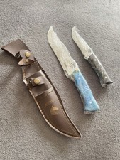 Vater Sohn Messer  4116 STAHL zweiteiliges Messer handgemacht Bär ￼