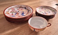 chinesisches/japanisches Teegeschirr Set 12 Teile handbemalt