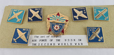 7 x Sowjetunion Brosche -UdSSR Flugzeuge Kriegsflugzeuge