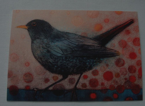 Postkarten amsel loes - postkarten,