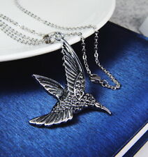 Damen, Herren, beachtenswerte Anhänger Edelstahl  Titan Glück, Vogel mit Kette