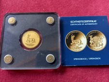 Tschad 3000 Francs CFA 2019 Goldmünze 999er Gold 1/500 Oz Motiv Springbock + CoA