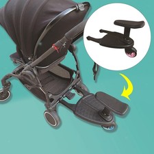 Buggy Rädern Bord Kinderwagen Kinderrad mit Stehbrett Pedal für Alter 3-7
