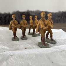 6 Antike Massefiguren Militär