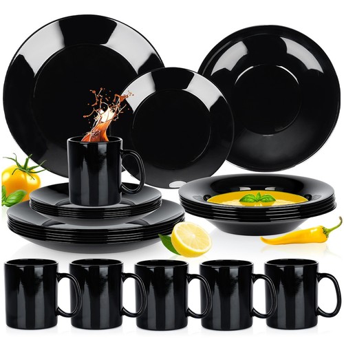 Tafelservice glas schwarz - glas,