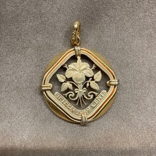Vintage Gold Münze Anhänger