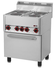 Gastro Elektroherd 4 Platten mit Backofen 11.13kW E-Herd Backofen Herd Umluft
