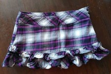 Vintage Fishbone Schotten-Karo-Rock kurz Größe S (original 2000er Retro) Lila