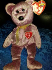 TY Beanie Babies Collection Signature Bear 2000 - handmade in China 
