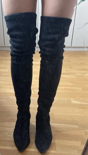 Overkneestiefel schwarz - overkneestiefel,