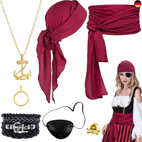Piratenkostüm zubehör set - piratenkostüm,