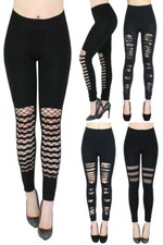Damen Leggings Schwarz im Cut