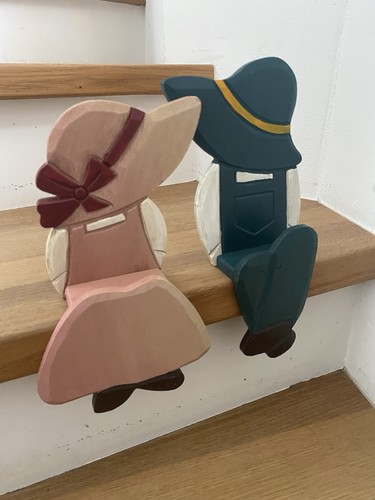 Holz deko kantenhocker paar - deko,
