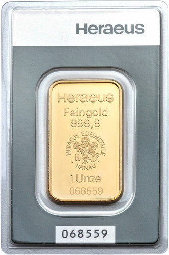 Goldbarren heraeus 999 - goldbarren, oz