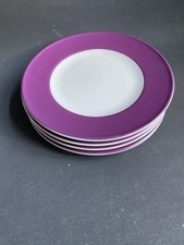 4 x Dibbern Solid Color Kuchenteller Plum Pflaume 19cm