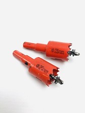 2er Set Lochsäge Bohrer Durchmesser 25 mm Bohrkronen Dosenbohrer in rot