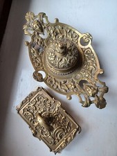 antik Schreibtisch garnitur Set Bronze Historismus 2tlg selten