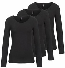 Only Damen Longsleeve 3er Pack
