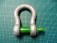 1 x Green Pin GP Schäkel hochfest geschweift 13,5 t mit Augbolzen grün