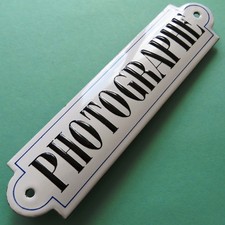 PHOTOGRAPHE Antikes Emailschild RAR Schweiz um 1900 MAKELLOS Fotograf ZUCKERGUSS