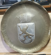 Antiker Kupferteller Wappen