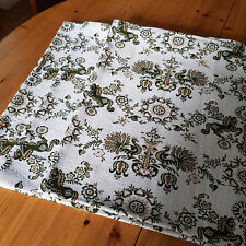 ?Set 3 x Vorhang Pfau Pferd 110 x 210 cm Retro Vintage?