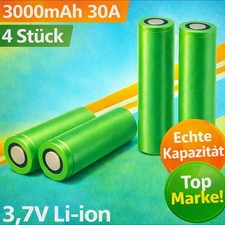 4x Akkuzelle 3,7V 3000mAh 30A
