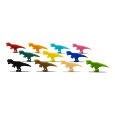 T-Rex Dinosaurier Meeple Figuren Mega-Paket (55 Stk. 11 Farben) - Brettspiel