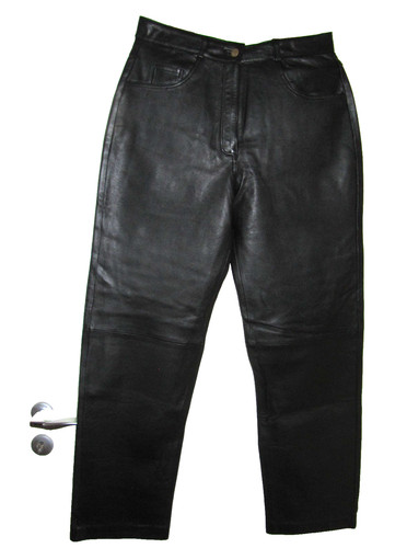 Schwarze nappa lederhose - schwarze, nappa-lederhose