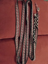 Brettchenborte Seide Schwarz Rot Handarbeit 260cm