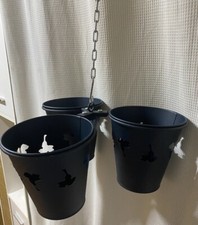 Ikea Blumenampel Solig  3 Töpfe Blau