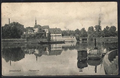 Schweinfurt mainpartie - ak, schweinfurt,