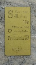 alte Fahrkarte Karton Fahrschein Berliner S-Bahn (2.1)
