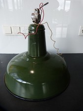 alte Emaille Lampe  Industrielampe Vintage Hängelampe Bauhaus Ära Küche