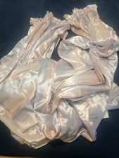 2 Vorhänge Schals Gardinen Je 80 cm Dekobreite 235 cm Hoch 330 cm Stoffbreite