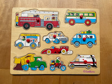 "Eichhorn" Kleinkinder Holz Puzzle "Fahrzeuge" 9 Teile