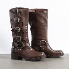 Women Motorcycle Boots Square