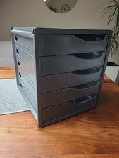 Sekretär Büro Organizer Grau 5 Fächer Neuwertig Viel Stauraum