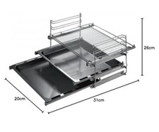 Bosch HEZ438301 3-fach Teleskop-Vollauszug, pyrolysefähig