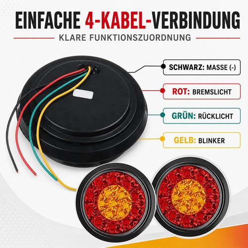 Stk led rücklicht - 2, 16-led
