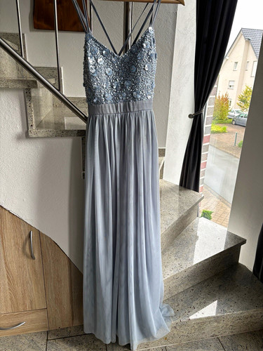 Damen abendkleid lang silber - damen,