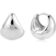 Silber Creolen Damen Ohrringe
