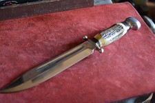 Anton Wingen JR.Solingen Bowie-Jagd Messer m.Lederscheide
